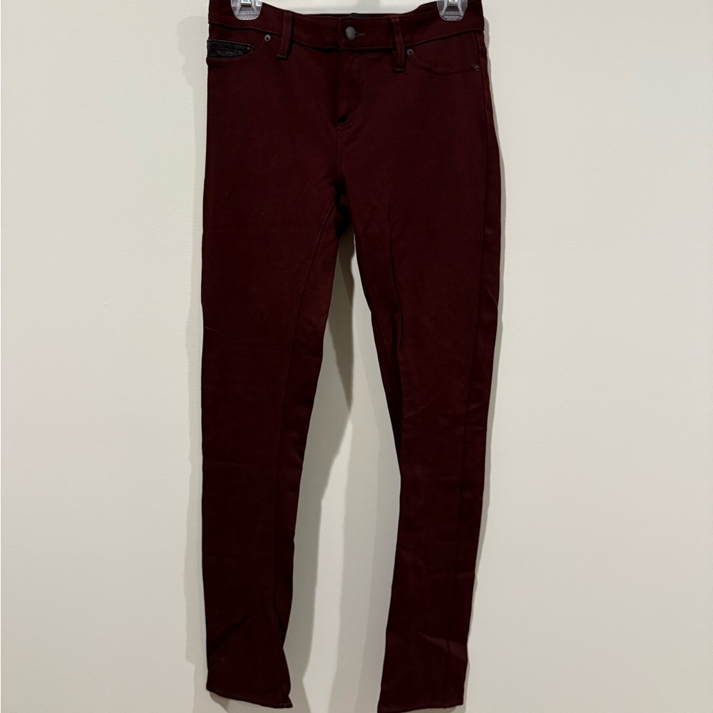 Calvin Klein Jeans Women's Maroon Red Stretch Jeans Size 4